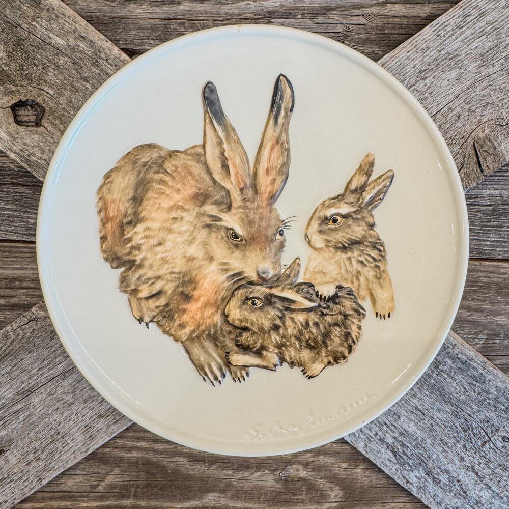 Vintage 1975 Goebel Mothers Series Plate 1st Edition Rabbit 7.5” Bas Relief